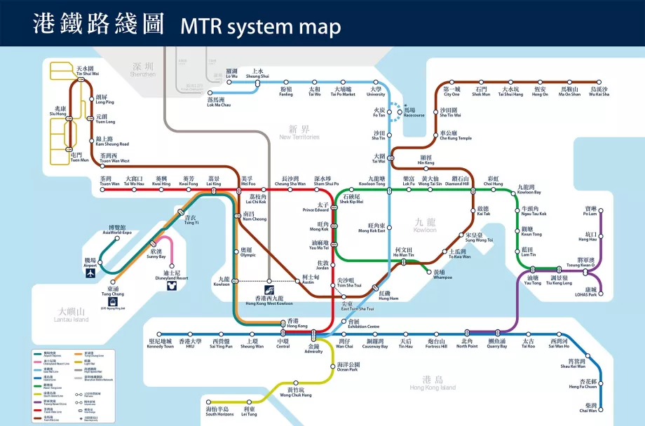 Χάρτης μετρό MTR