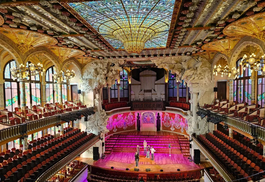 Palau de la Música Catalana, εσωτερικό