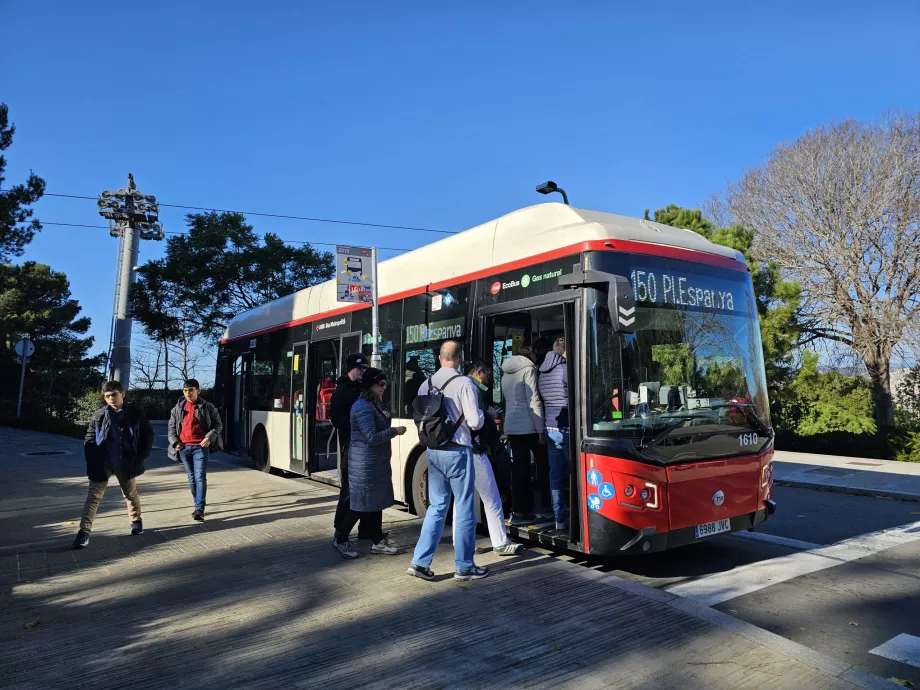 Λεωφορείο 150 στο λόφο Montjuic