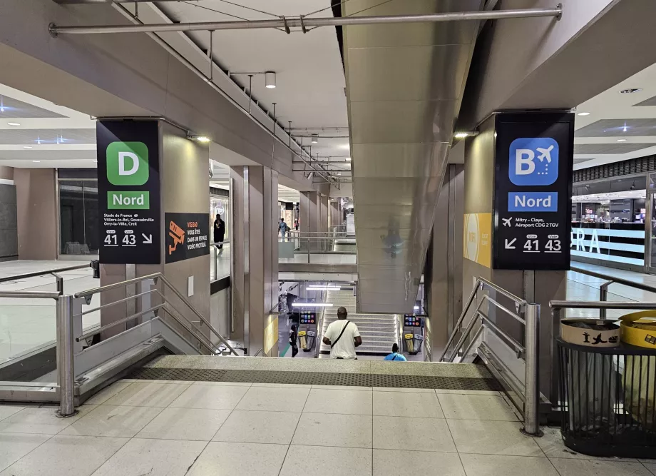 Πλατφόρμα για το τρένο προς το αεροδρόμιο - Gare du Nord