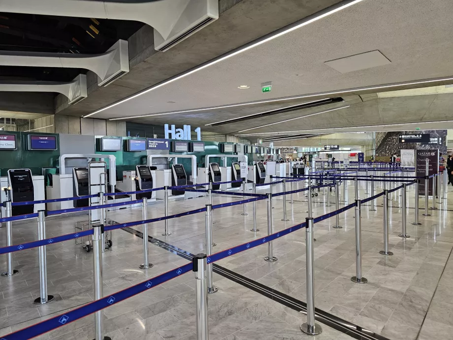 Κύριος όροφος check-in, Αεροσταθμός 1