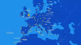 Χάρτης διαδρομής Ryanair