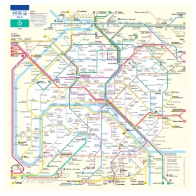 Χάρτης του μετρό στο κέντρο του Παρισιού