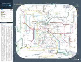 Χάρτης RER, Transilien, μετρό