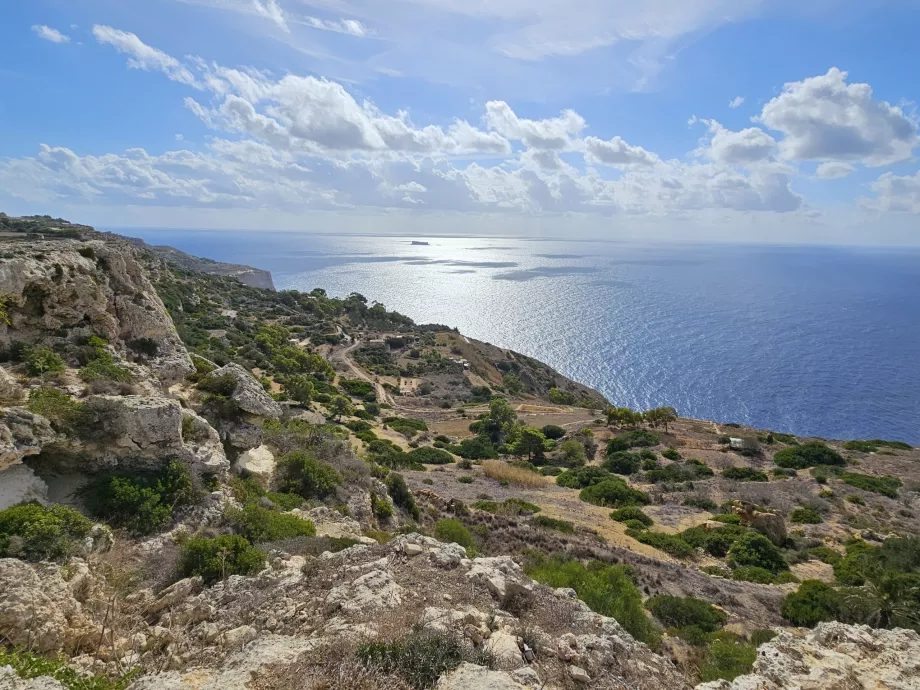 Πεδία κατά μήκος των βράχων Dingli Cliffs