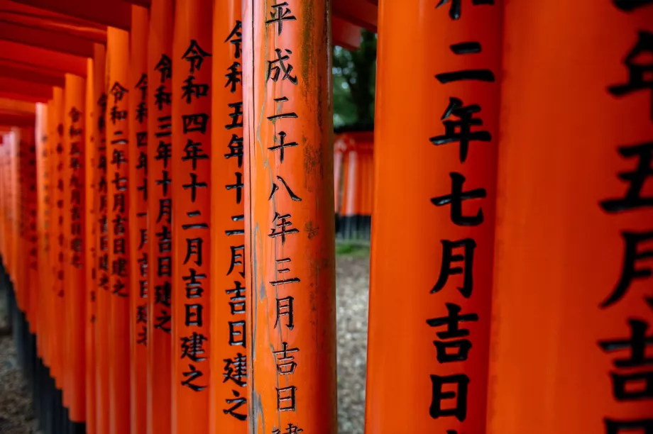 Λεπτομέρεια της πύλης torii