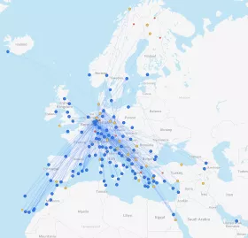 Χάρτης διαδρομής Eurowings